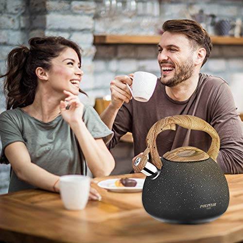 Poliviar Tea Kettle with Natural Stone Finish Poliviar Tea Kettle with Natural Stone Finish